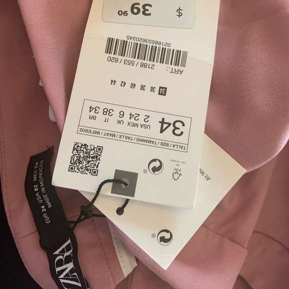 Zara Pink Cigarette Pants - Picture 7 of 10